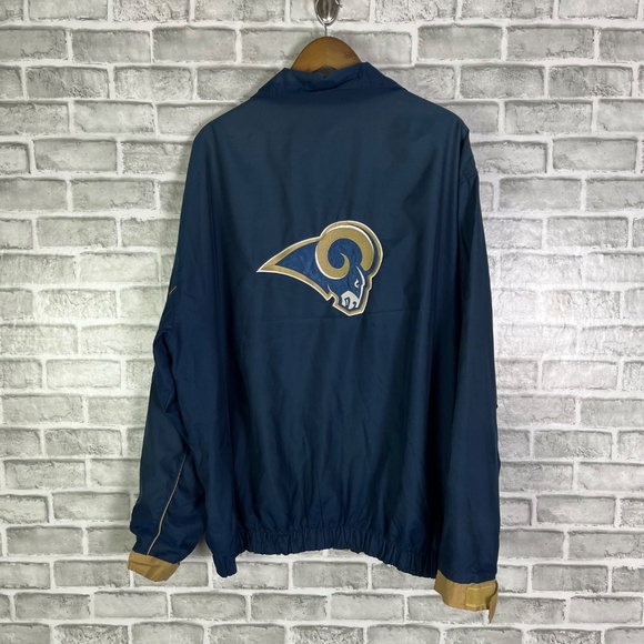 St. Louis Rams Throwback Unique Full Zip Lightweight Packable Jacket Mens 2XL - Picture 4 of 7